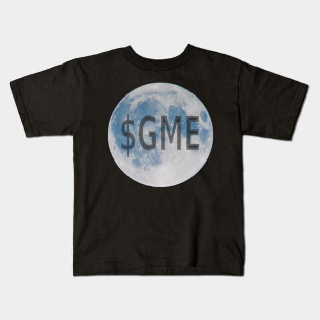 $GME Memestock is Moonstock, Stonks Kids T-Shirt by SolarCross